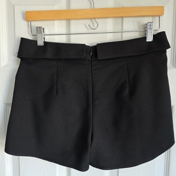 Zara Black double Asymmetrical Mini Skort - Picture 5 of 9